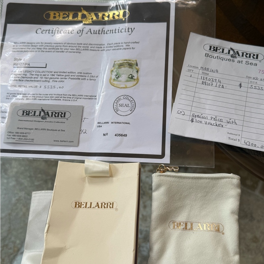 Bellarri NWT Legacy Collection.Limited Edition. Custom Design.18k /Diamond - Picture 16 of 16